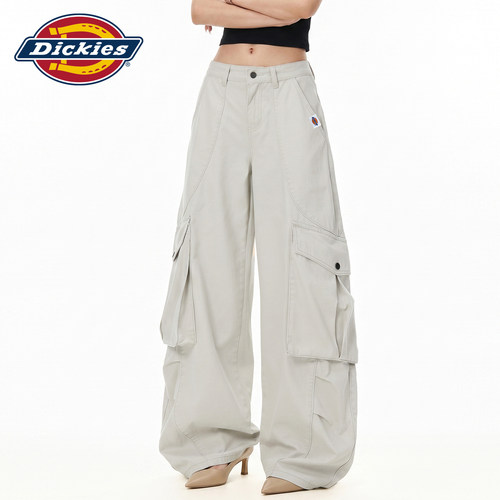 Dickies帝酷适米白色休闲弯刀裤Y