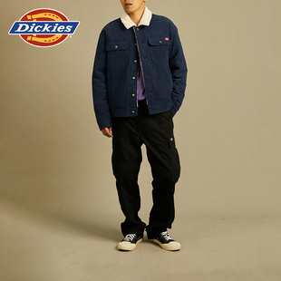 Dickies帝酷适工装仿羊羔绒秋冬夹克保暖休闲款外套男女情侣同款