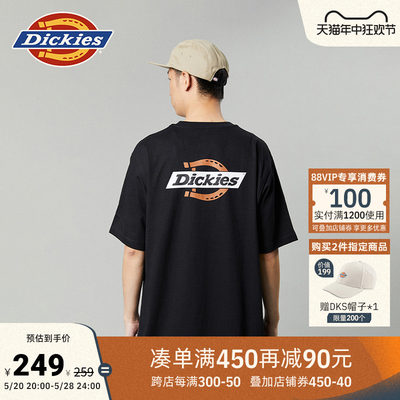 Dickies短袖T恤经典牛领标印花