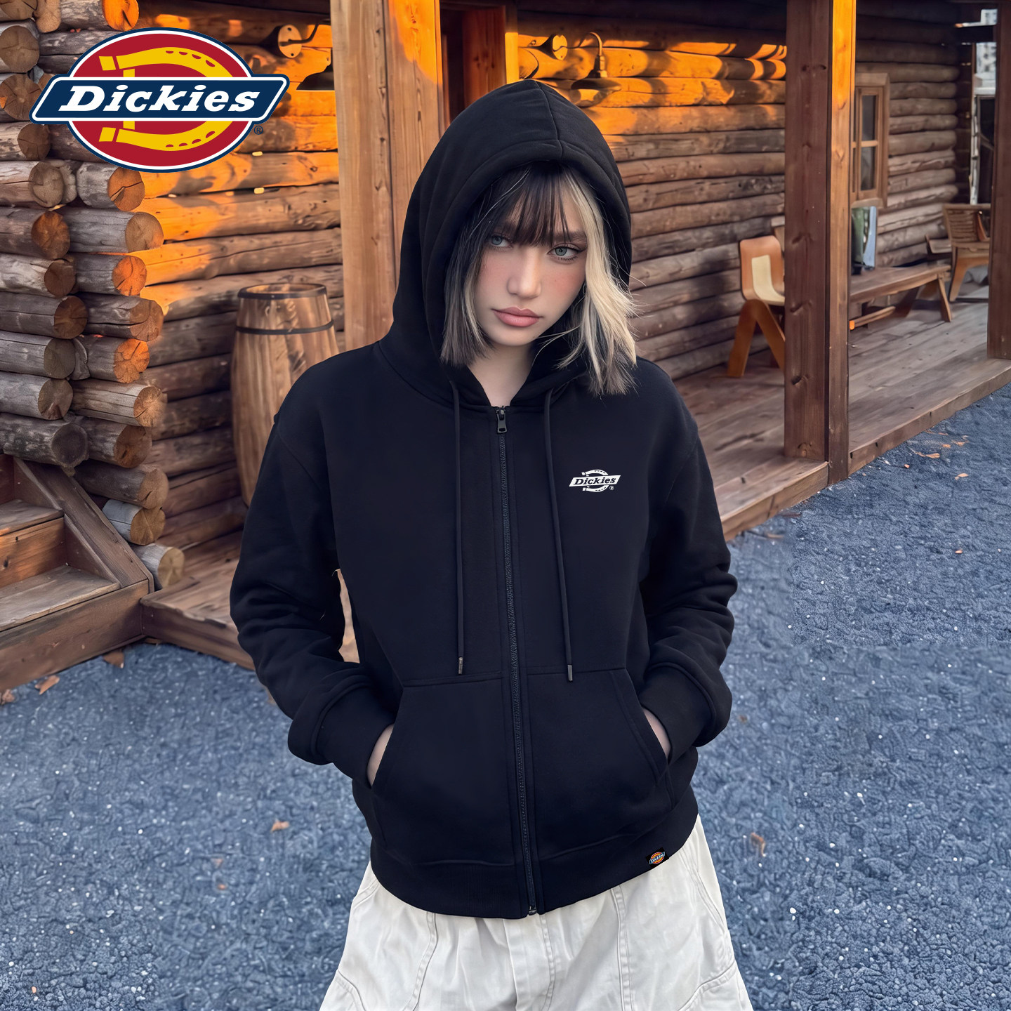 Dickies宽松开衫卫衣女款图片