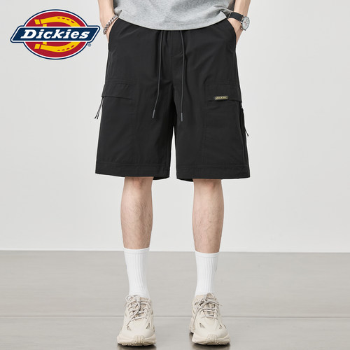 Dickies帝酷适夏季休闲短裤男美式宽松纯色直筒黑色工装五分裤子M