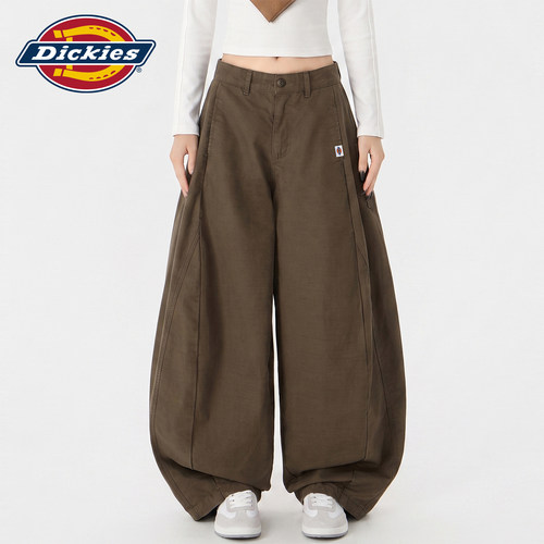 Dickies帝酷适咖色弯刀休闲裤女Y