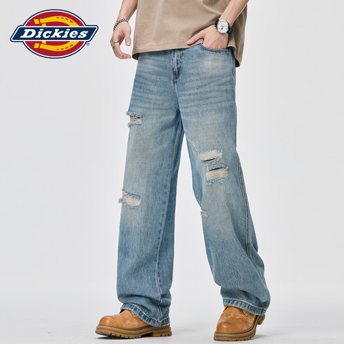 Dickies帝酷适夏季破洞牛仔裤男
