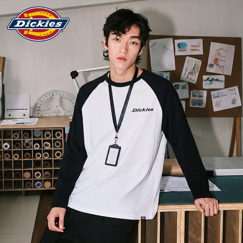 dickies美式撞色长袖t恤男女同款
