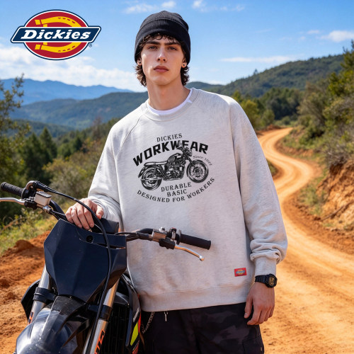 Dickies男秋季美式印花圆领卫衣