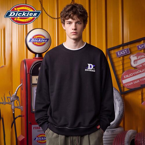 Dickies男秋季美式印花圆领卫衣