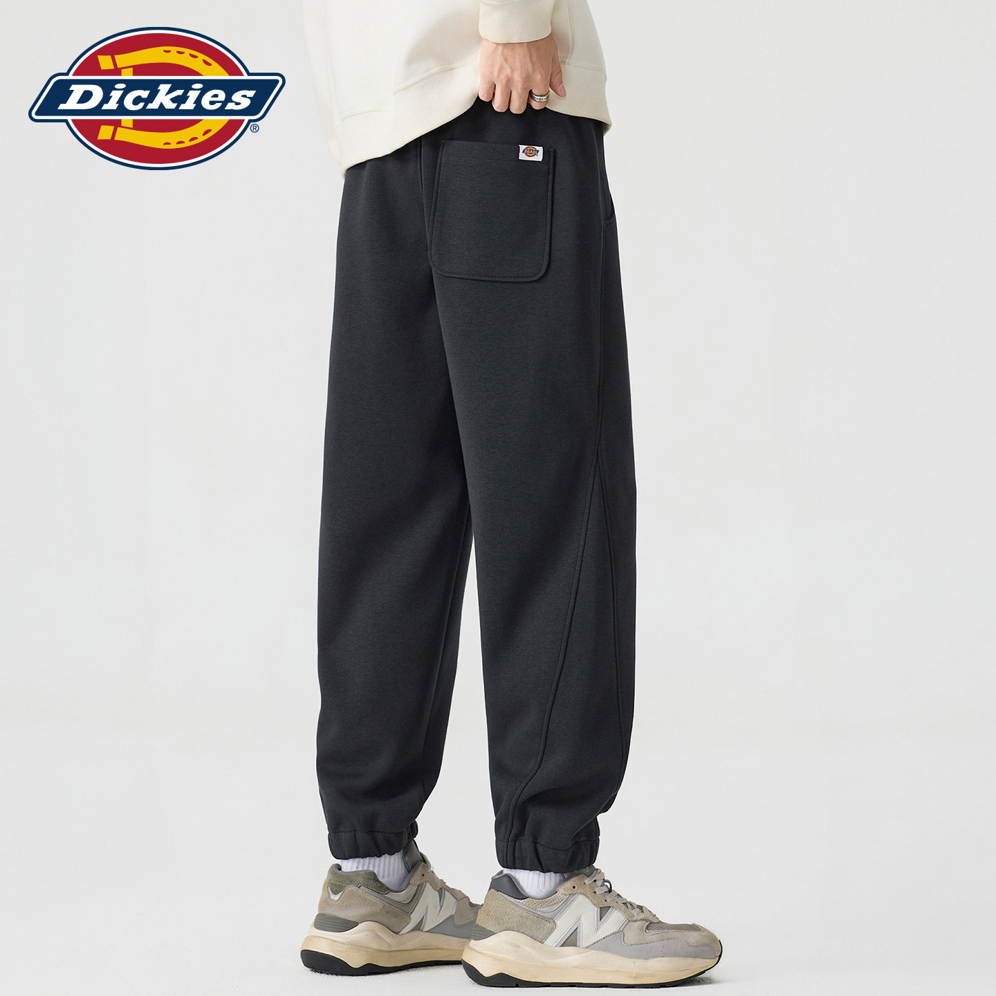 Dickies帝酷适潮牌百搭弹力束脚针织卫裤男士秋季宽松抽绳休闲裤Y