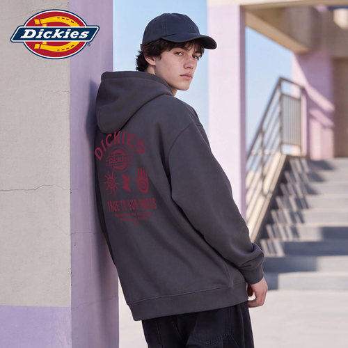 Dickies男秋季美式印花连帽卫衣