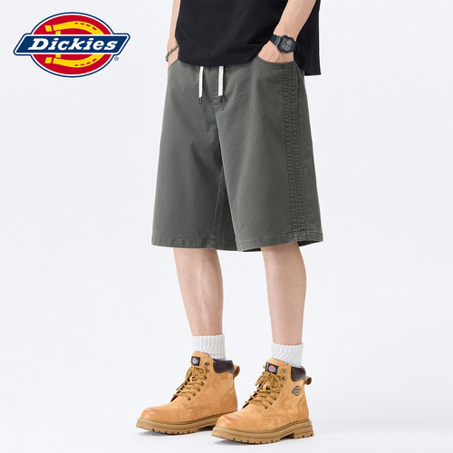 Dickies新款抽绳直筒休闲五分裤