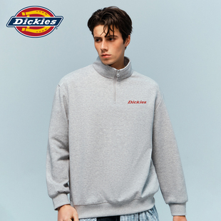 美式 新款 复古立领半拉链外套A 2026春季 Dickies帝酷适情侣卫衣男士