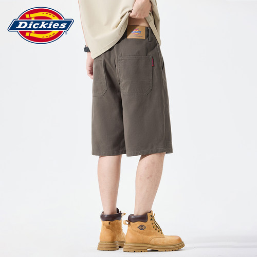 Dickies美式宽松直筒牛仔短裤