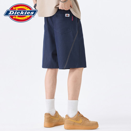 Dickies抽绳直筒阔腿牛仔短裤