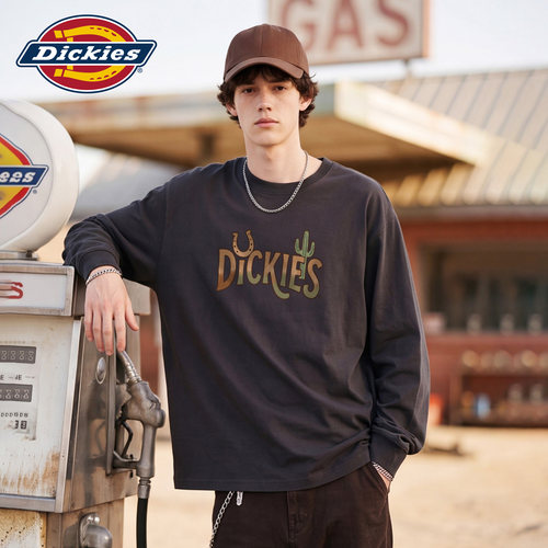 Dickies美式休闲纯棉印花长袖T恤