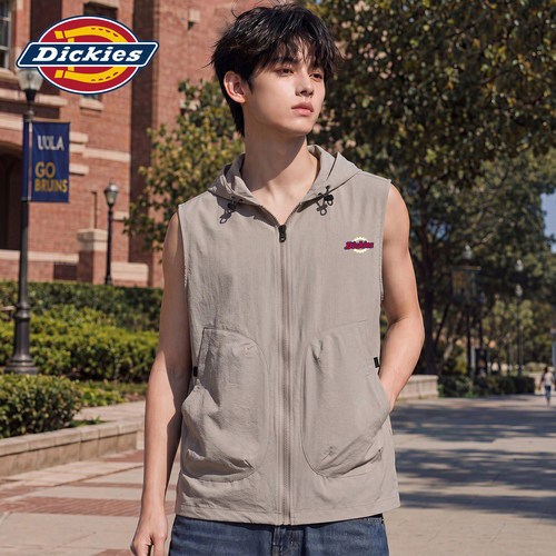 Dickies美式连帽无袖马甲