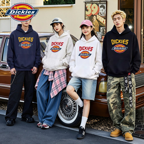 Dickies正品刺绣连帽卫衣男外套