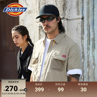 Dickies24春夏新品 宽松舒适 网眼口袋速干工装短袖衬衫 男女情侣