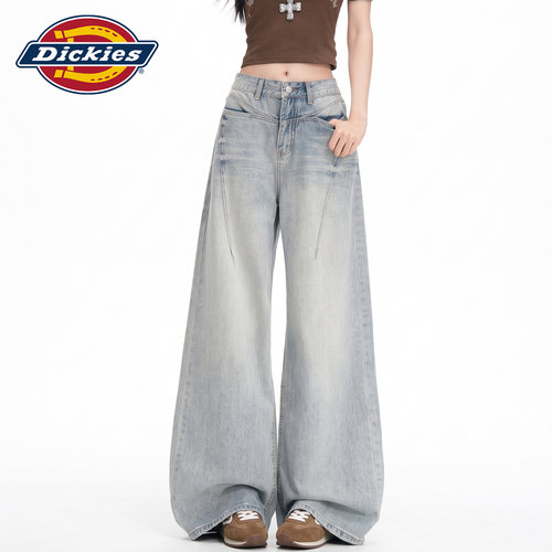 Dickies帝酷适时尚阔腿牛仔裤女Y
