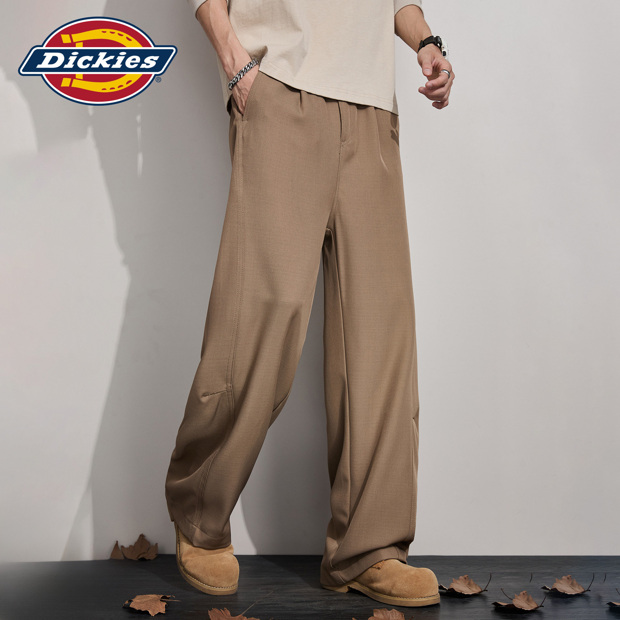 Dickies帝酷适潮牌直筒阔腿休闲裤男秋季美式宽松百搭拖地长裤子M