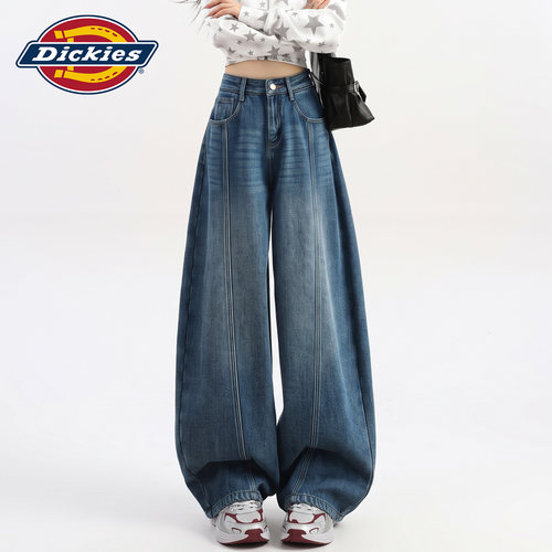 Dickies帝酷适弯刀阔腿牛仔裤女Y