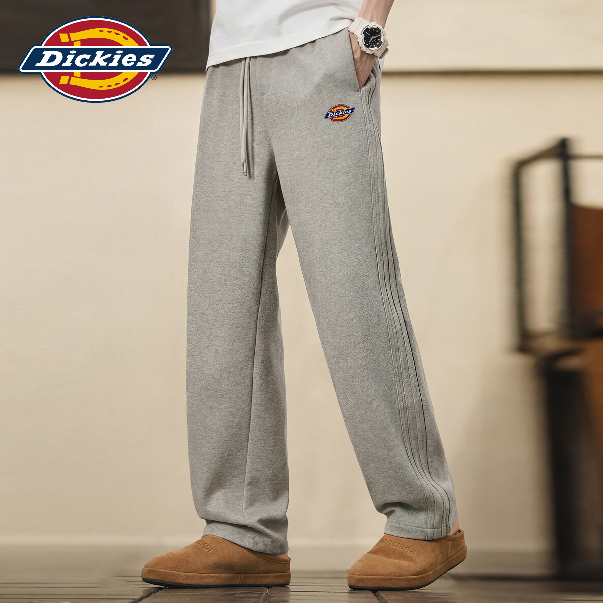 Dickies男夏潮牌美式条纹直筒裤图片