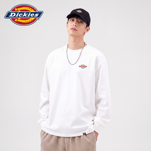 Dickies男士重磅长袖T恤秋季新款宽松版型日系简约打底衫上衣服A