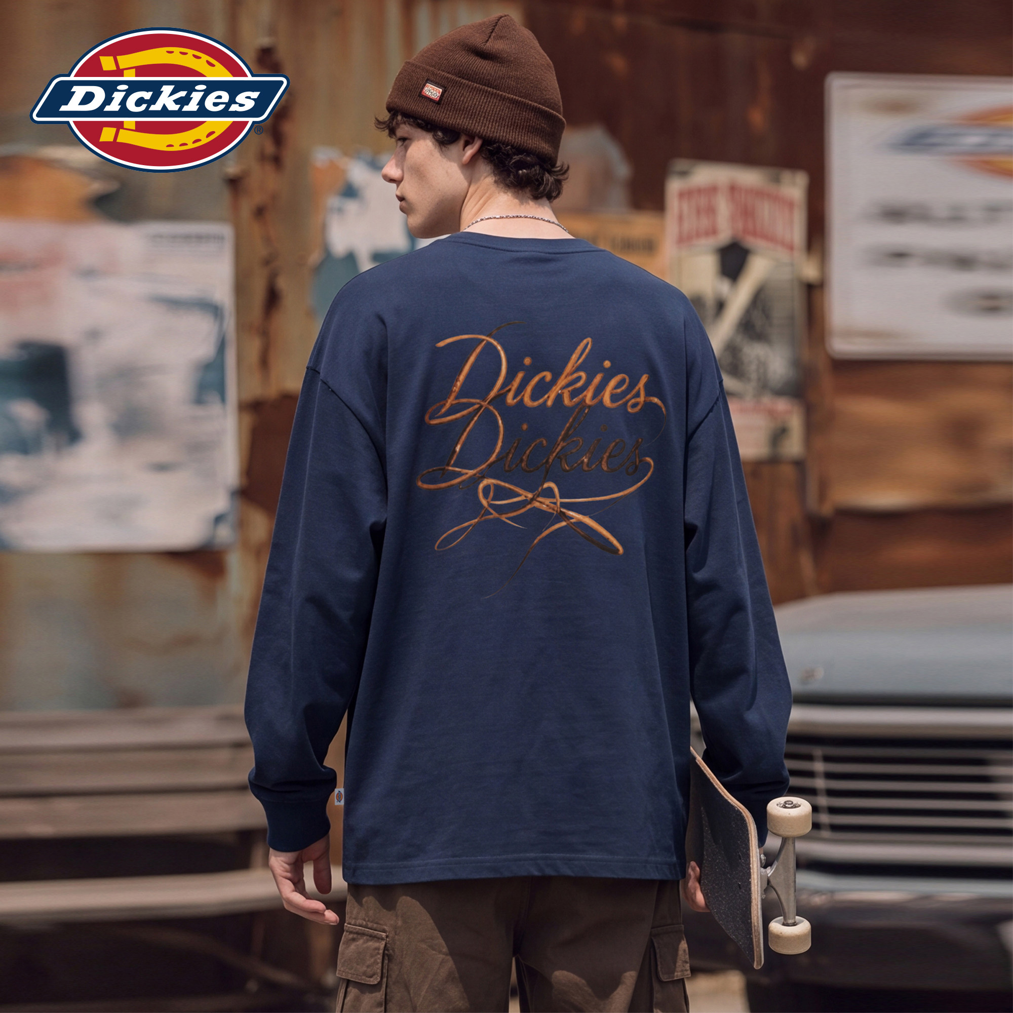 Dickies男士秋季潮牌美式长袖T恤图片