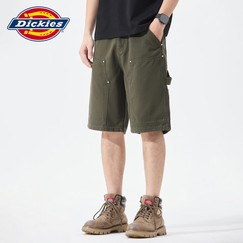 Dickies美式复古拼接牛仔短裤