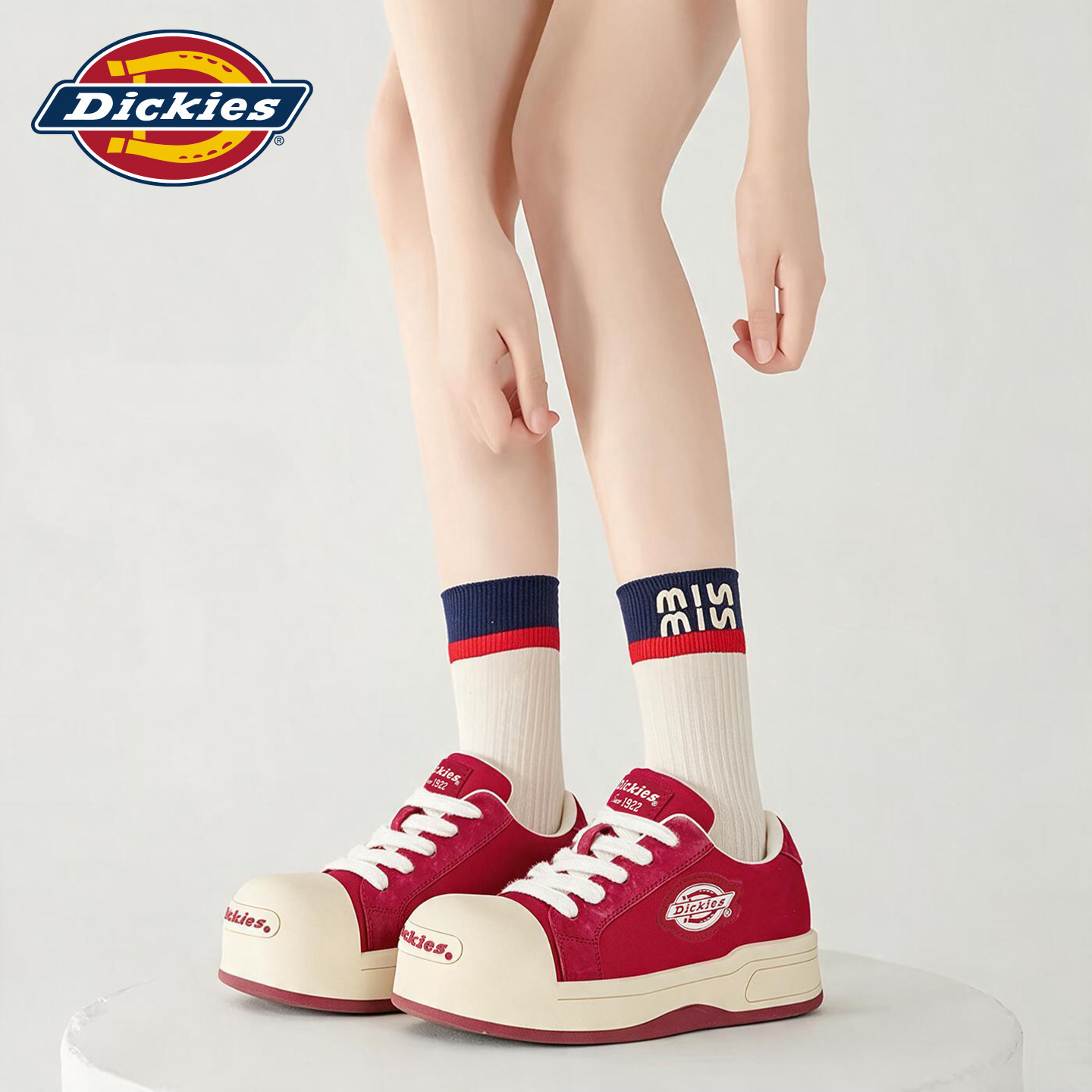 Dickies厚底低帮板鞋女鞋大头鞋图片
