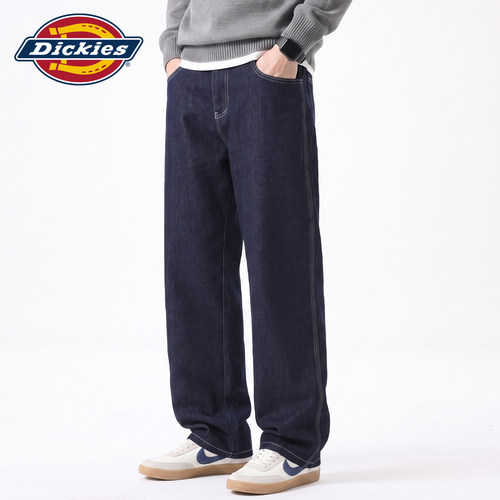 Dickies美式宽松直筒水洗牛仔裤