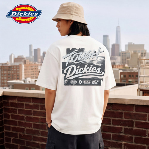 Dickies帝酷适美式潮牌短袖T恤男夏季纯棉重磅印花宽松半袖上衣M