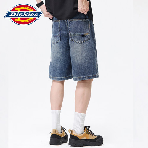 Dickies美式复古宽松牛仔短裤