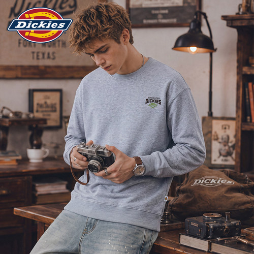 Dickies简约小标印花圆领卫衣衫