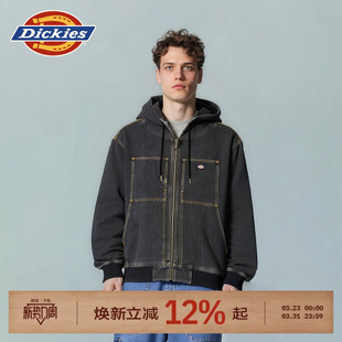 口连帽夹克外套男女J 型罗纹袖 Dickies帝酷适26春秋新款 休闲宽松版