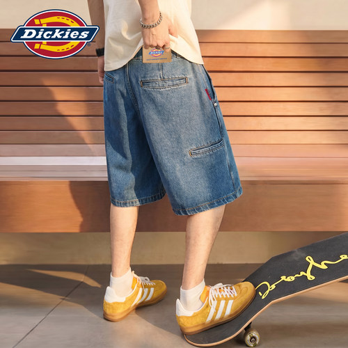Dickies帝酷适水洗牛仔短裤男