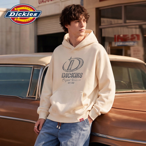 Dickies男秋季美式印花连帽卫衣