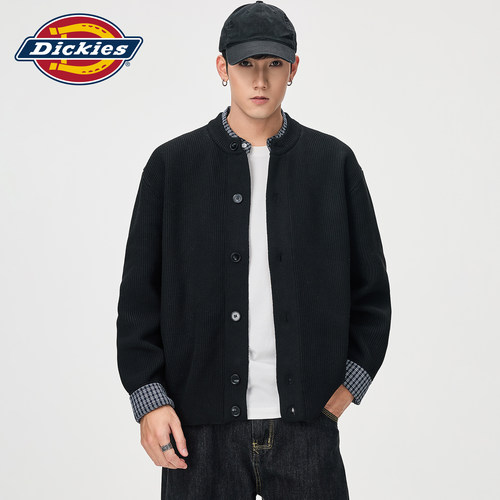 Dickies男秋季立领针织开衫毛衣