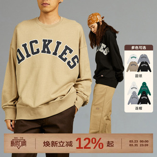 Dickies帝酷适卫衣2026春秋潮牌logo贴布绣宽松卫衣男女情侣同款