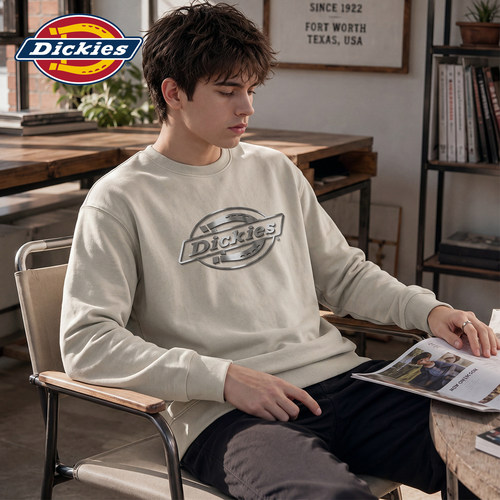 Dickies经典印花圆领套头卫衣