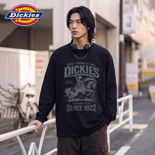 Dickies纯棉美式长袖T恤男生秋季