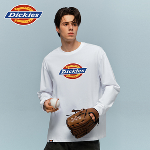 Dickies男士纯棉长袖t恤宽松显瘦百搭基础款内搭上衣春夏薄外套A