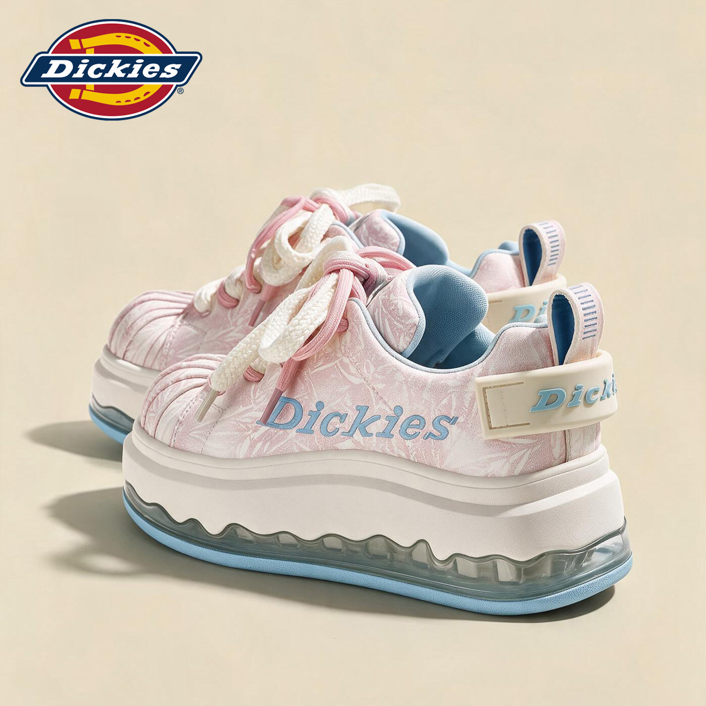 Dickies加绒厚底气垫鞋女款小个子增高休闲鞋秋冬棉鞋新款板鞋ZX