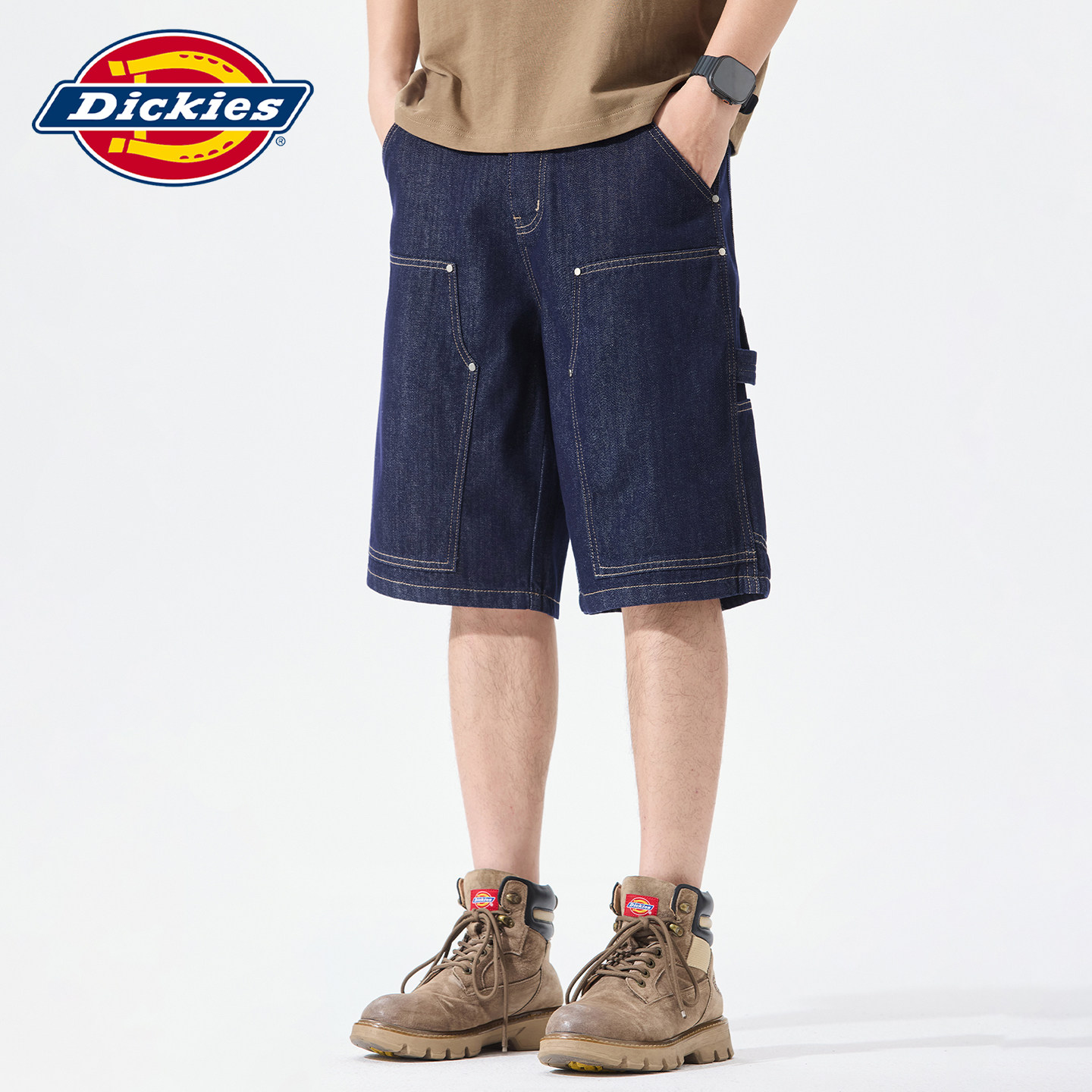Dickies新款美式直筒牛仔短裤图片