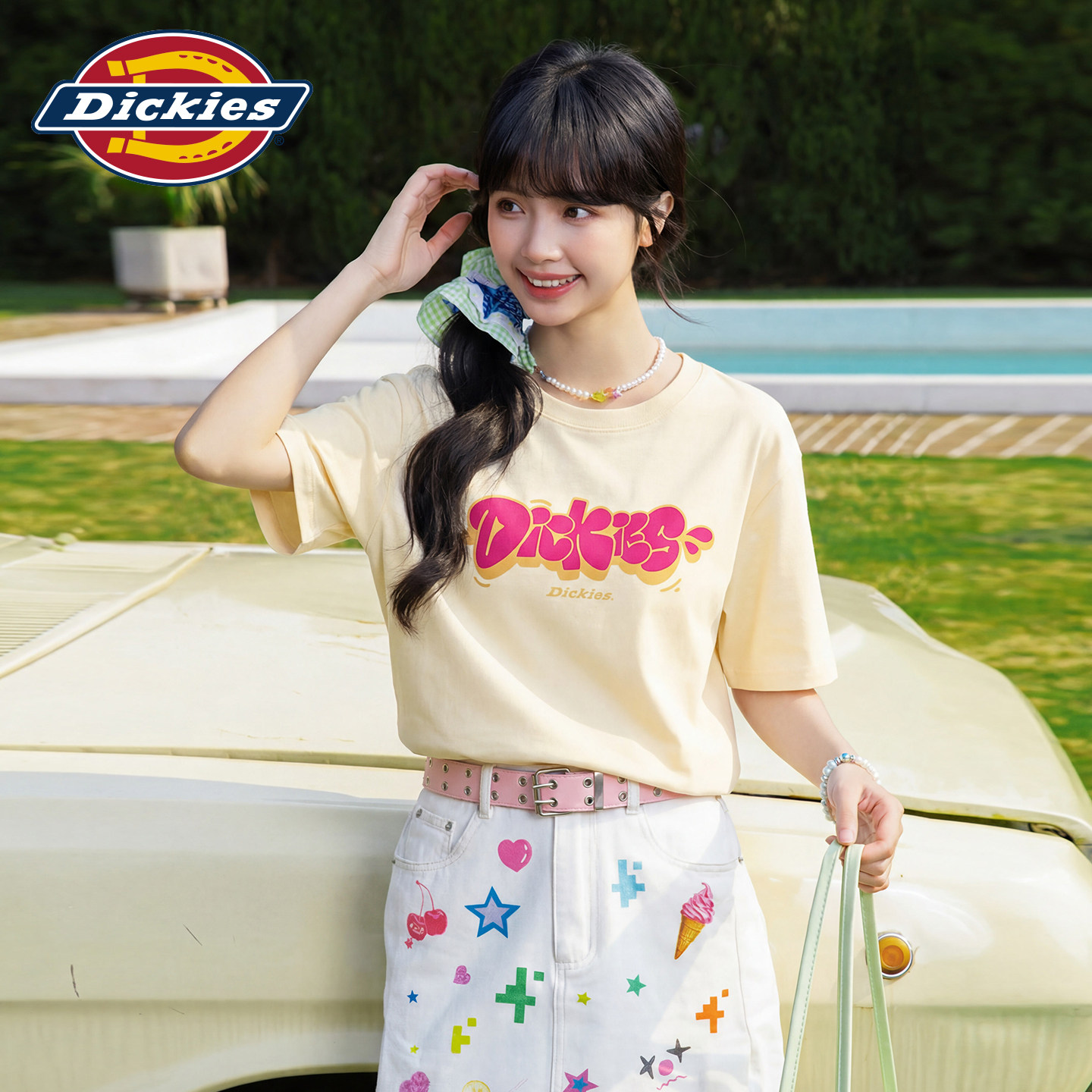 dickies短袖女生t恤重磅面料图片