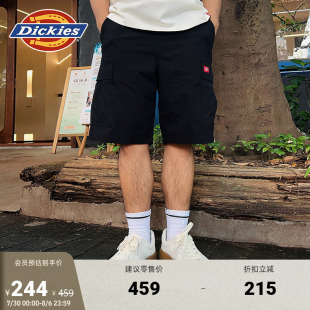 短褲 Dickies25春夏新款 休閑寬松版 型多口袋工裝 松緊腰圍男女情侶