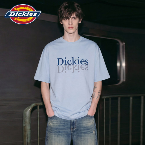Dickies双层撞色叠印短袖T恤男夏