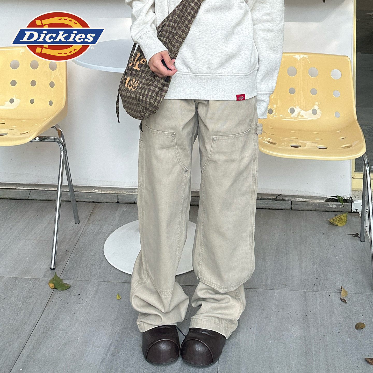 Dickies帝酷适2025秋冬新款女式帆布双膝裤 宽松休闲款型伐木裤,女装/女士精品,休闲裤,淘宝优惠券,粉丝福利购,淘宝优惠卷