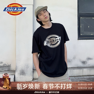 Dickies帝酷适25春夏新款休闲前胸马蹄铁LOGO印花短袖T恤男女情侣