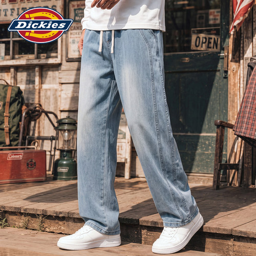 Dickies莱赛尔宽松直筒牛仔长裤