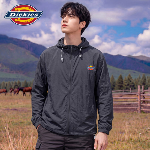 Dickies新款宽松印花连帽防晒衣