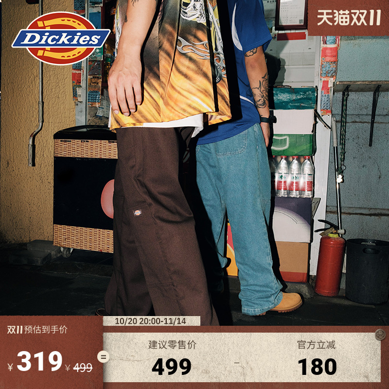 Dickies秋冬85283户外经典工装双膝裤 宽松廓形休闲长裤 男女情侣